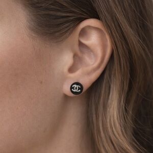 CHANEL CoCo Mark Logo Earrings
